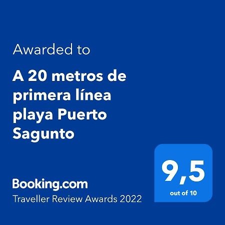 A 20 metros de primera línea playa Puerto Sagunto WIFI Exterior foto